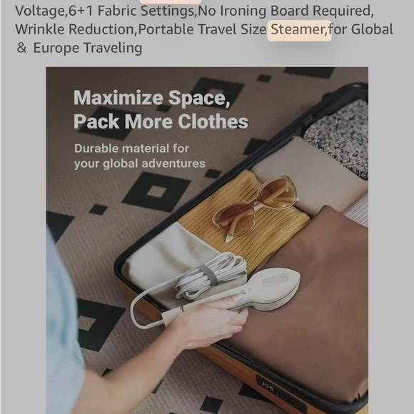 🎀 NIB TRAVEL STEAMER by Jack & Rose 🎀 - Picture 3 of 7